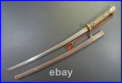 100% Genuine WW2 Japanese Army Military Officer Sword Katana Signed Nagamitsu