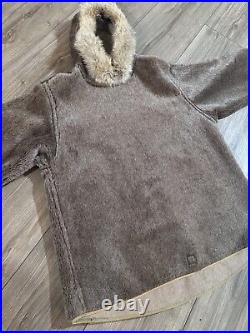 1940 WWII US Army Field Military Alpaca Pile Parka Jacket