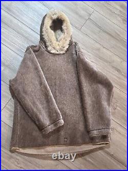 1940 WWII US Army Field Military Alpaca Pile Parka Jacket