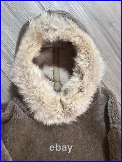 1940 WWII US Army Field Military Alpaca Pile Parka Jacket