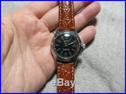 1940's WW2 Jardur Bezelmeter Army Military Pilot Woman Watch RARE! Work