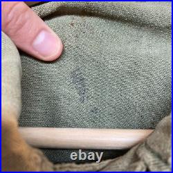 1940s Vintage HBT WWII US Army Shirt WW2 Herringbone Twill Military Uniform