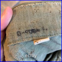 1940s Vintage HBT WWII US Army Shirt WW2 Herringbone Twill Military Uniform