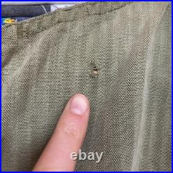 1940s Vintage HBT WWII US Army Shirt WW2 Herringbone Twill Military Uniform