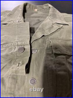 1940s WWII 36R US Army Jacket HBT Herringbone Twill Gas Flap 13 Stars Shirt Coat