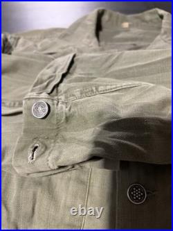 1940s WWII 36R US Army Jacket HBT Herringbone Twill Gas Flap 13 Stars Shirt Coat 1940s WWII 36R US Army Jacket HBT Herringbone Twill Gas Flap 13 Stars Shirt Coat