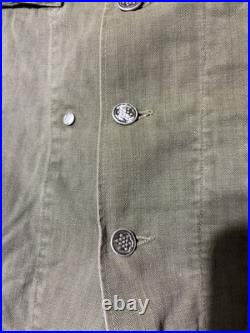1940s WWII 36R US Army Jacket HBT Herringbone Twill Gas Flap 13 Stars Shirt Coat 1940s WWII 36R US Army Jacket HBT Herringbone Twill Gas Flap 13 Stars Shirt Coat