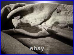 1940s WWII 36R US Army Jacket HBT Herringbone Twill Gas Flap 13 Stars Shirt Coat