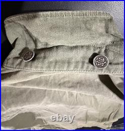 1940s WWII 36R US Army Jacket HBT Herringbone Twill Gas Flap 13 Stars Shirt Coat