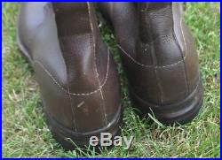 1941 WWII Era Sweden Original Army Soldier Leather Boots for German Wehrmacht 46