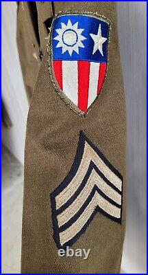 1941 WWII US ARMY AIR CORP UNIFORM JACKET COAT CBI 10th Air Forces size 38L