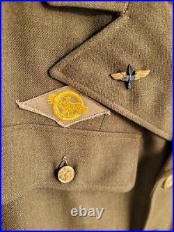 1941 WWII US ARMY AIR CORP UNIFORM JACKET COAT CBI 10th Air Forces size 38L