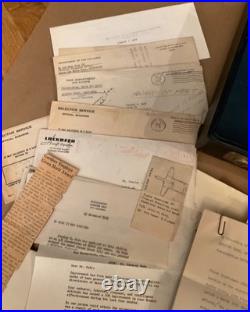 1942-1958 US Military Army Air Corps Pilot WWII Papers Briefcase Lt Stanley Wade