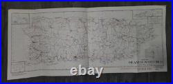 1942 WWII Puerto Rico Military Road Map Restricted Army Engineer Original