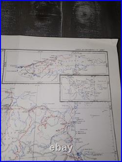 1942 WWII Puerto Rico Military Road Map Restricted Army Engineer Original