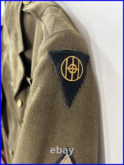 1942 Wwii Us Army Air Corps Force Wool Uniform Jacket Coat Pins Cap 36r