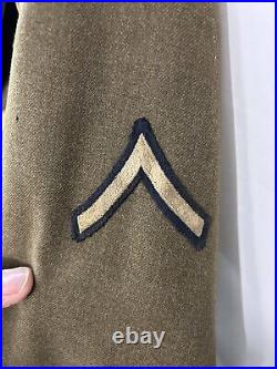 1942 Wwii Us Army Air Corps Force Wool Uniform Jacket Coat Pins Cap 36r