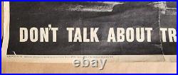 1943 Original Wwii Us Army War Poster Don't Talk About Troop Movements Rare