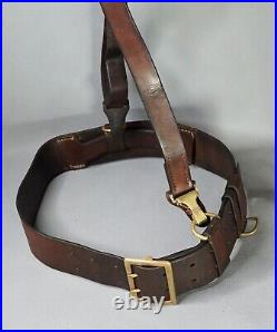 1943 WWII German Army Officer's Uniform Leather Belt Shoulder Strap withBuckle
