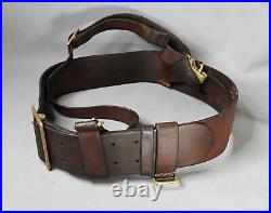 1943 WWII German Army Officer's Uniform Leather Belt Shoulder Strap withBuckle