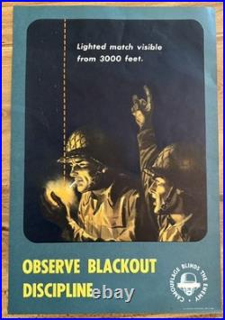 1943 WWII Official Army Posters Set Of 7 With Original Shipping Envelope