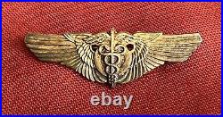 1943 WWII U. S. Army Air Force Flight Surgeon Wings PASQUALE STERLING 2 inch