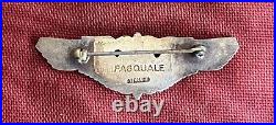 1943 WWII U. S. Army Air Force Flight Surgeon Wings PASQUALE STERLING 2 inch