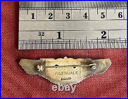 1943 WWII U. S. Army Air Force Flight Surgeon Wings PASQUALE STERLING 2 inch