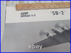 1944 WWII RARE US Naval Army USSR Aviation Training Poster SB-2 Military
