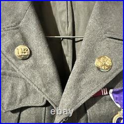 1945 IKE Jacket A5 Fifth Army Sergeant with Purple Heart Photographer and Patches