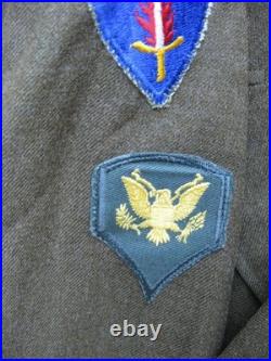 2 Original WW2 Era German Made U. S. Army in Europe Patched Ike Jacket's 38 R