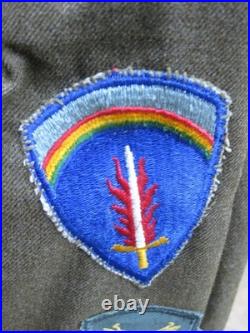 2 Original WW2 Era German Made U. S. Army in Europe Patched Ike Jacket's 38 R 2 Original WW2 Era German Made U. S. Army in Europe Patched Ike Jacket's 38 R