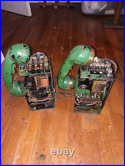 (2) US Army Signal Corps WW2, Vietnam era EE-8-A Field Phones