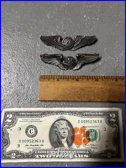 2 Vintage 3 WWII Pilot ARMY AIR FORCE Wings 1 Sterling Silver