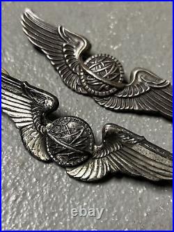 2 Vintage 3 WWII Pilot ARMY AIR FORCE Wings 1 Sterling Silver