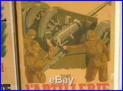 2 Vintage Original 1940s French Army WWII Recruitment Posters France Infantry