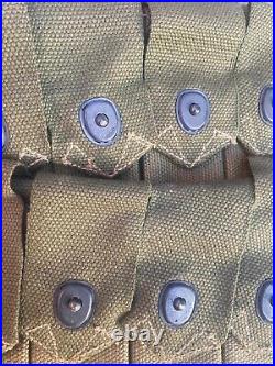 2x WWII US Army Two Tone Transitional Thompson Pouch Unmarked Original WW2