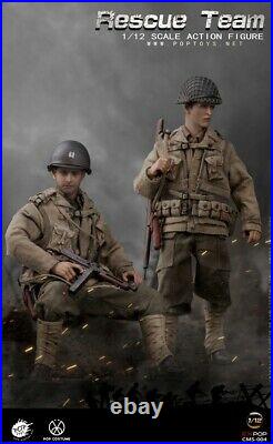 3pcs POPTOYS 1/12 CMS004 US Army Rescue Team WWII Single Player Set Figure