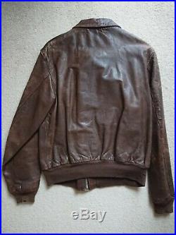 A-2 flying jacket. Original US Army Air Force WWII WW2 leather A2 flying jacket