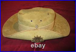 Amazing Vintage Original Australian Army Wwii Uniform Hat