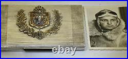 Antique Sterling Silver Cigarette Case WWII Pilot's Bulgarian Kingdom Army Award