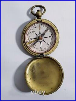 Antique USCE Army Corps of Engineers WWII Brass Field Compass by Taylor