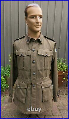 Australian Ww2 Army Tunic Named With Colour Patches Badges 1942