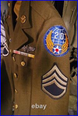 Authentic Original WWII 20th Air Force US Army Jacket with Silver Bomber Wings