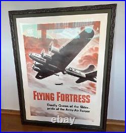 Authentic WWII Army Air Corp Flying Fortress B-17 Poster