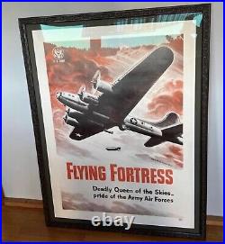 Authentic WWII Army Air Corp Flying Fortress B-17 Poster