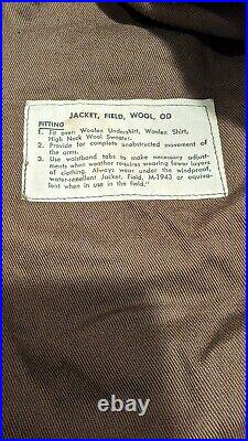 Authentic WWII U. S. Army Pacific 7th Infantry Division Wool Field Jacket 34R
