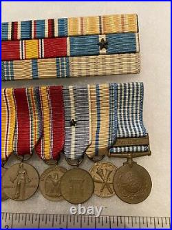 Authentic WWII US Army World War 2 Korean Victory Service Medals and Ribbons