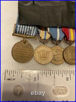 Authentic WWII US Army World War 2 Korean Victory Service Medals and Ribbons