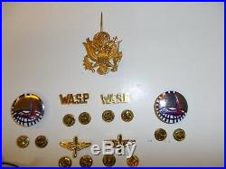 B9720 WW 2 US Army Women's Air Force Service Pilot WASP Insignia Package R22D